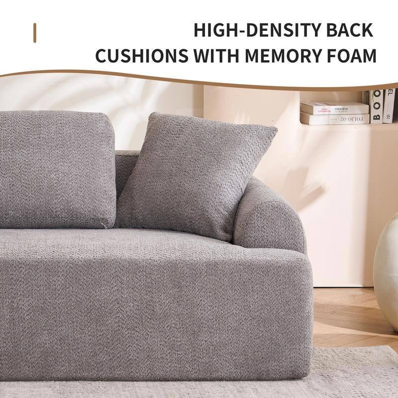 4-Seater Compression Sofa, Crochet Yarn Fabric, Soft Cushions