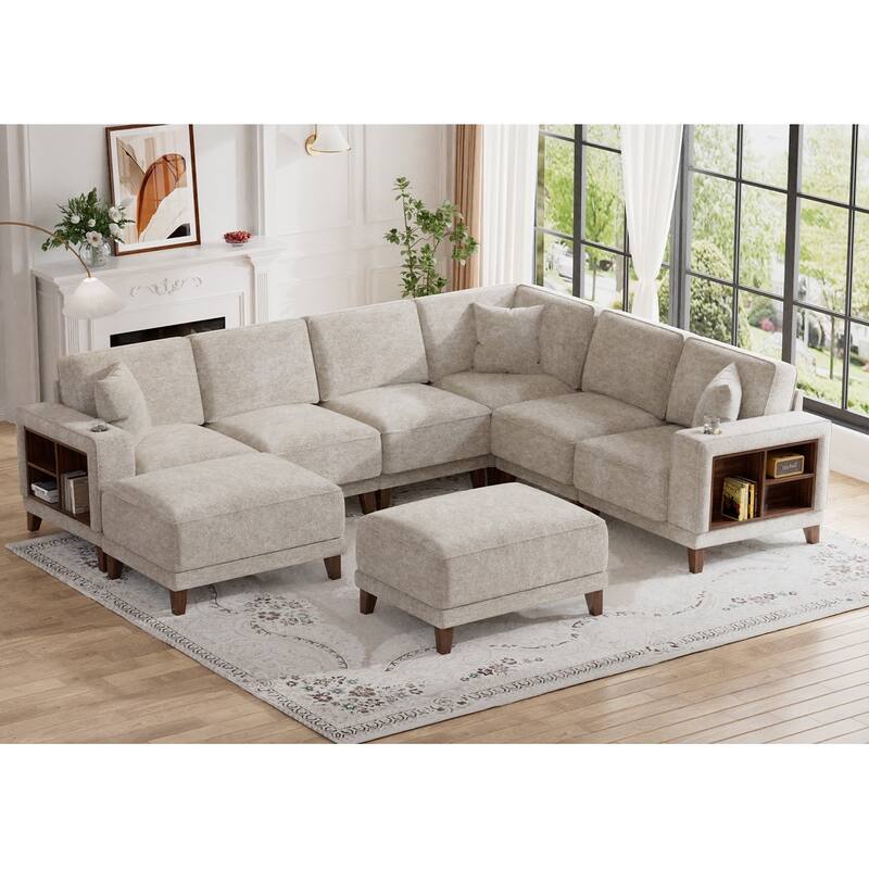 8PCS Modular Flexible Combination Storage Sectional - Cream