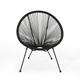 Anson Outdoor Steel Chairs w/ Hammock Rattan Seating (Set of 2) by Christopher Knight Home