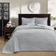 Madison Park Mansfield Reversible Bedspread Set - Grey - King