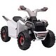 preview thumbnail 1 of 3, 6V Kids ATV Quad Car, Forward/Backward, White, Ages 18-36 Months 5-7 Years - Assembly Required - White