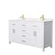Option White, Gold Trim, Carrara Cultured Marble Top