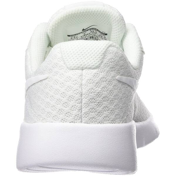 Nike Girls NIKE TANJUN %28GS%29 Fabric Low Top Lace Up%2C White White White%2C Size 4.0