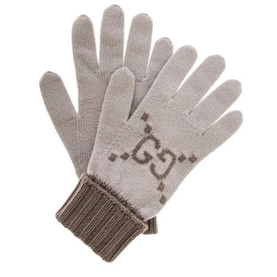 Gucci Cashmere GG Jacquard Gloves