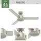 Hunter 52" and 44" Presto Ceiling Fan with Wall Control