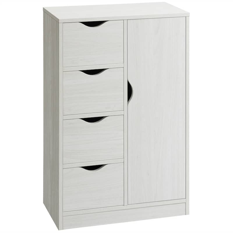 Storage Cabinet with Drawers and Enclosed Cabinet P2 Engineered Wood Compact Organizer for Entryway Living Room Bathroom