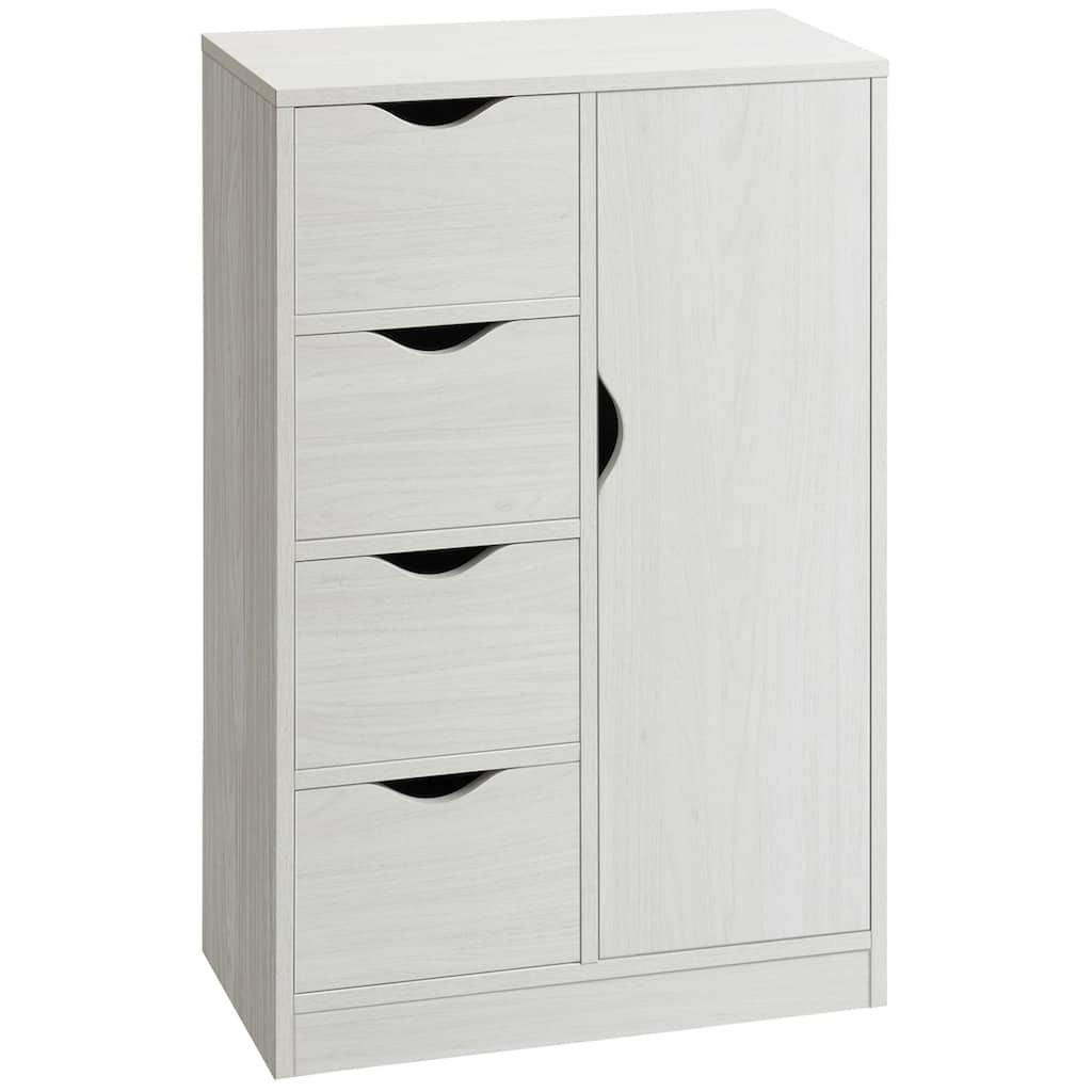 Storage Cabinet with Drawers and Enclosed Cabinet P2 Engineered Wood Compact Organizer for Entryway Living Room Bathroom