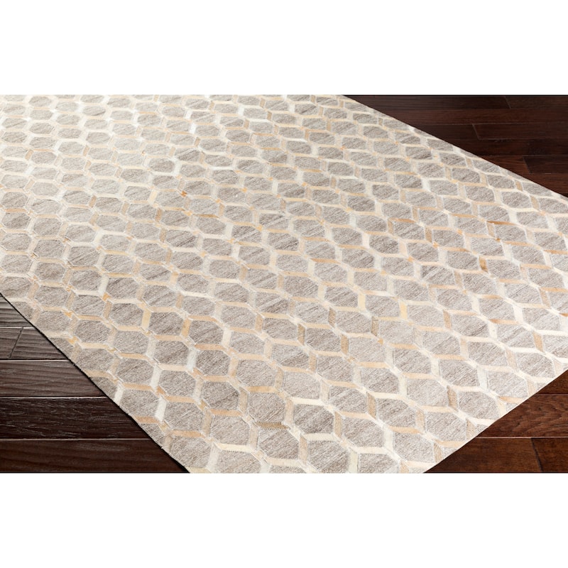 Hand-Crafted Esplanade Viscose & Hair-on-hide Area Rug