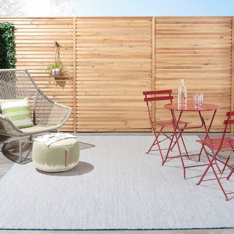 Nourison Courtyard Indoor/Outdoor Modern Geometric Area Rug