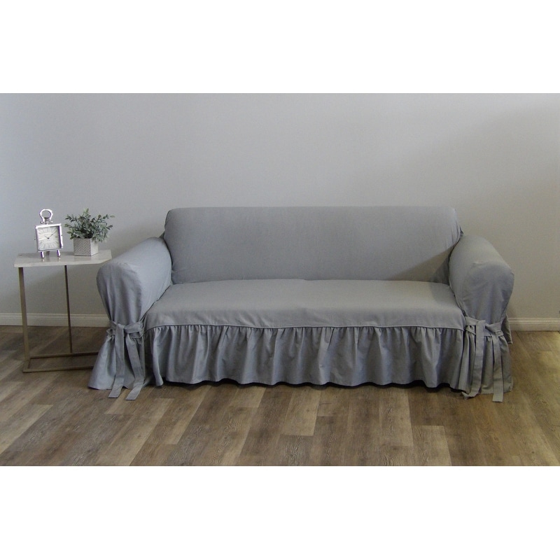 Ruffle couch cover discount