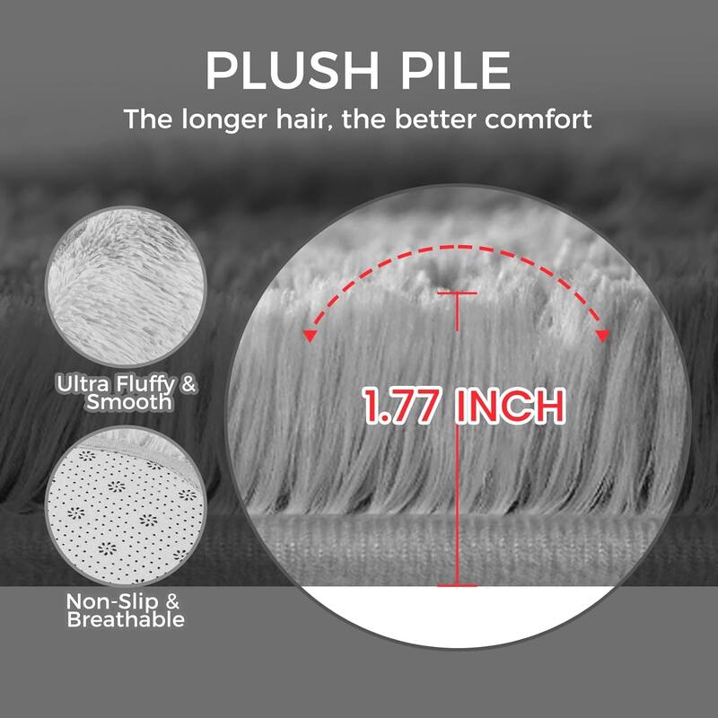 4X6 Fluffy Shag Area Rugs, Super Soft Rugs for Living Room