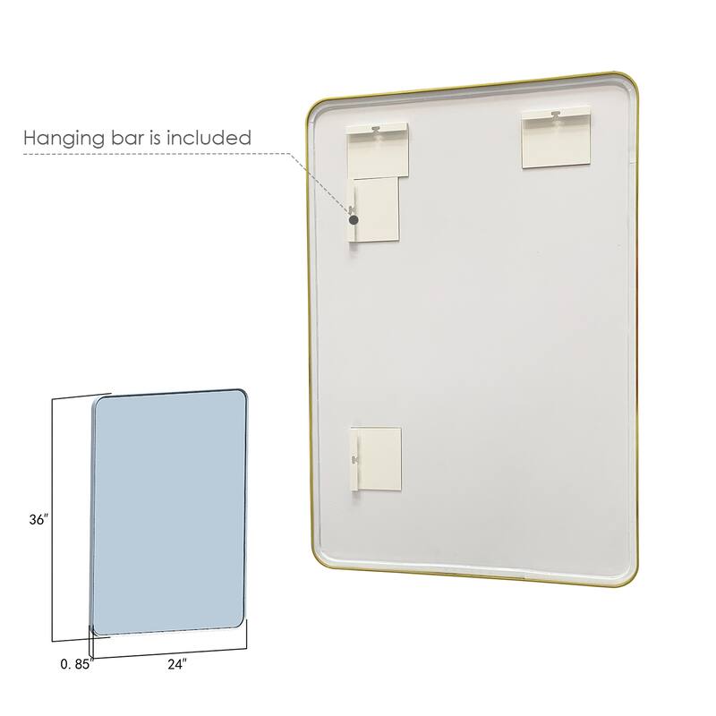 Altair Nettuno Bathroom/Vanity Aluminum Framed Wall Mirror