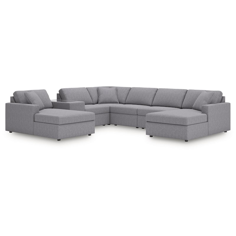Signature Design by Ashley Modmax 7-Piece Sectional - 140" W x 125" D x 36" H - Grey