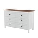 preview thumbnail 8 of 18, 3-Piece Queen Size Bedroom Set - Farmhouse Platform Bed with Double Sliding Door Storage Headboard, Nightstand, and Dresser