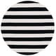 preview thumbnail 63 of 153, SAFAVIEH Handmade Montauk Caspian Stripe Cotton Flatweave Rug 10' Round - Black/Ivory - Round