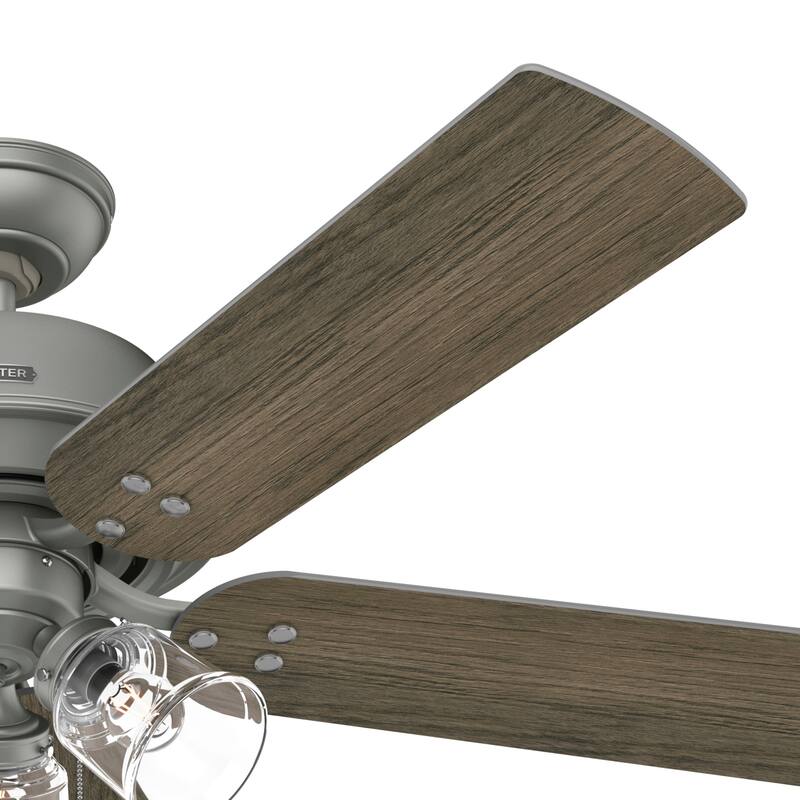 Hunter 52" Shady Grove Ceiling Fan with LED Light Kit/ Pull Chain, Standard or Flush Mount - Casual, Transitional