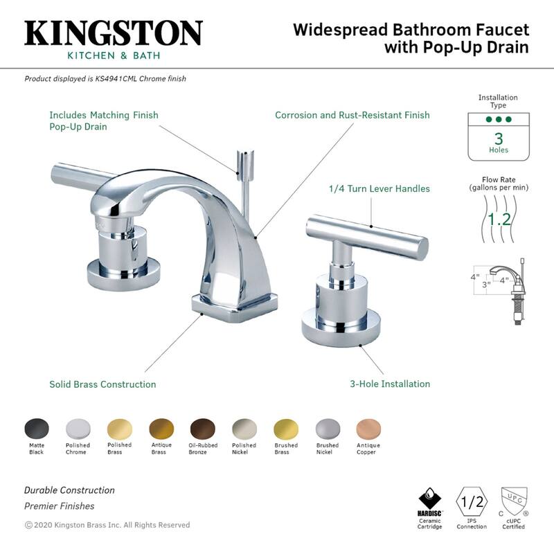 Manhattan 8 in. Widespread Bathroom Faucet