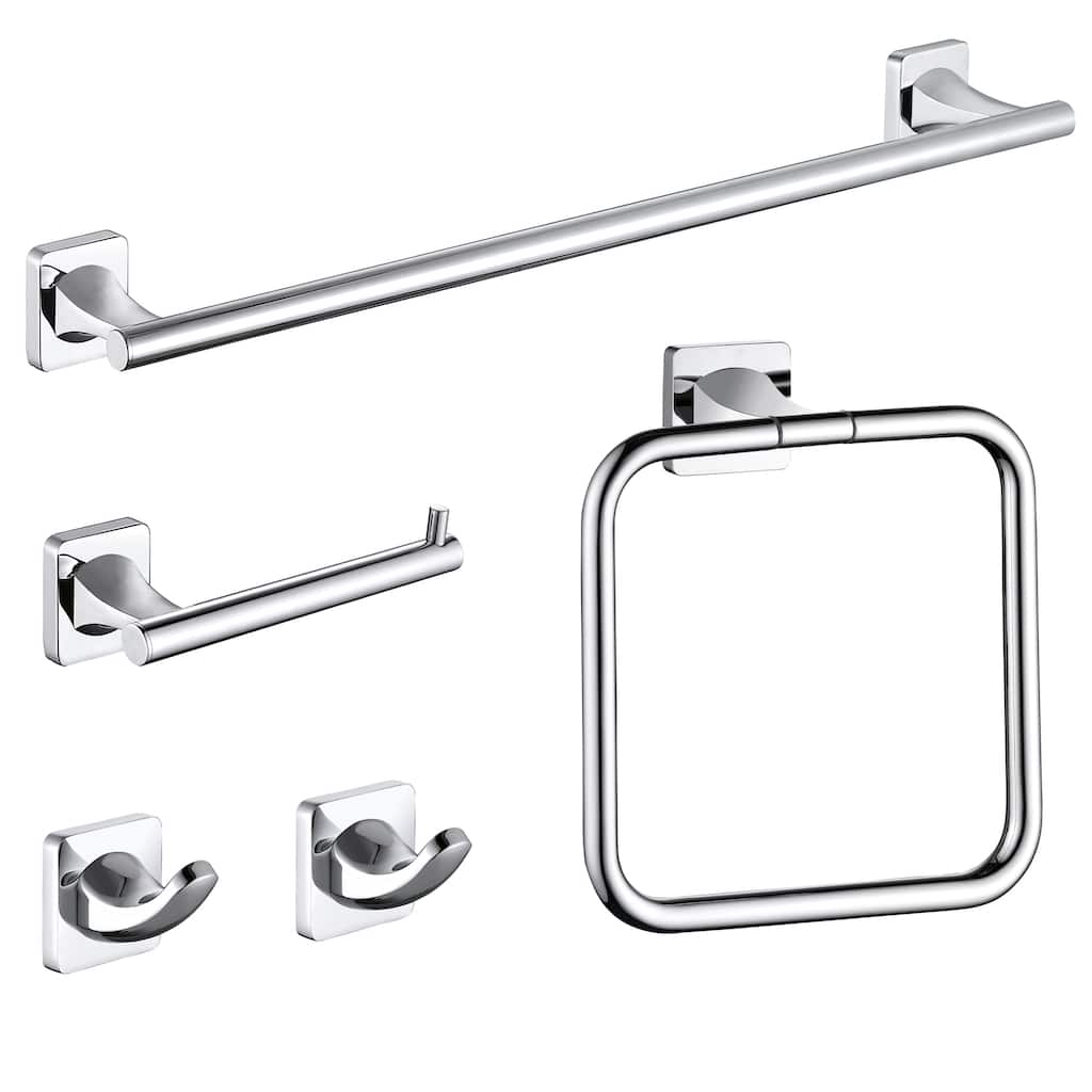 Wall-Mount 5 -Piece Bath Hardware Set