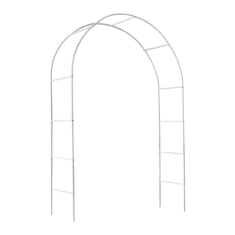Metal Garden Arch Trellis,Adjustable Arbor Trellis,White