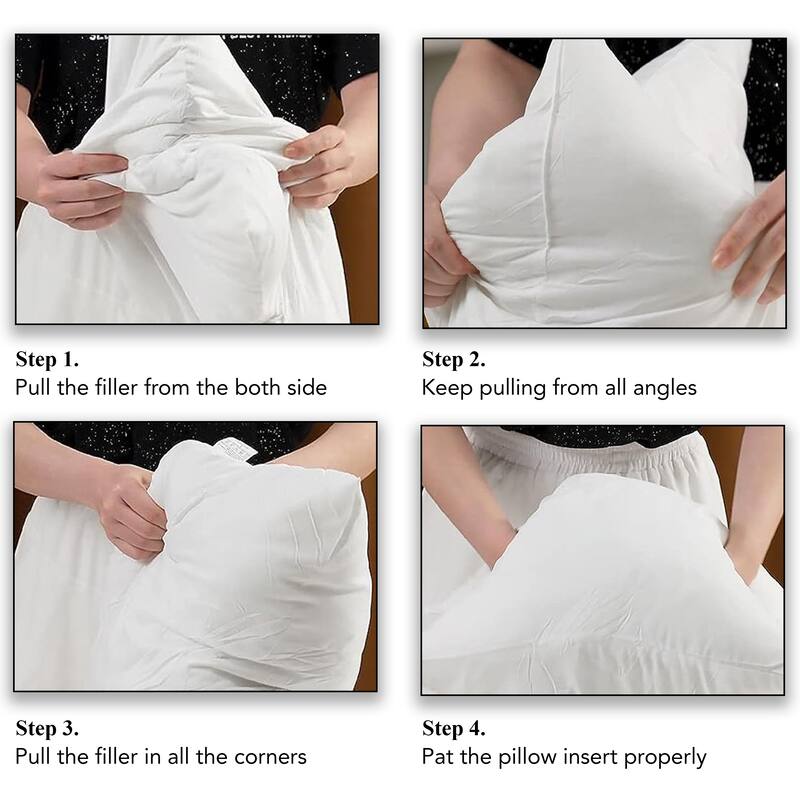 A1HC Pack of 1 Decorative Throw Pillow Insert, Hypoallergenic Down Alternative Fill, White
