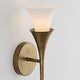 preview thumbnail 3 of 3, 5" W x 16" H 1-Light Sconce in Mystic Luster with Soft White Glass