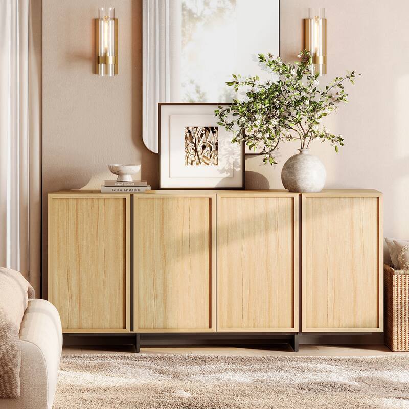 WAMPAT Sideboard Buffet Cabinet With T-Shaped Legs, Large Storage Cabinet For Living Room, Dining Room & Kitchen