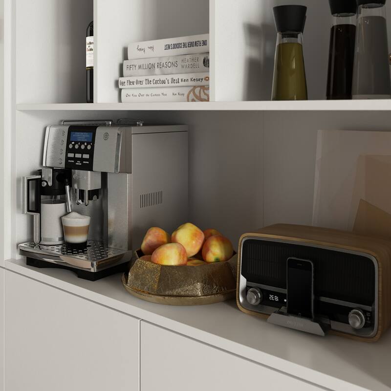 Timechee Combined Bookcase Kitchen Cabinet Display Cabinet Pantry