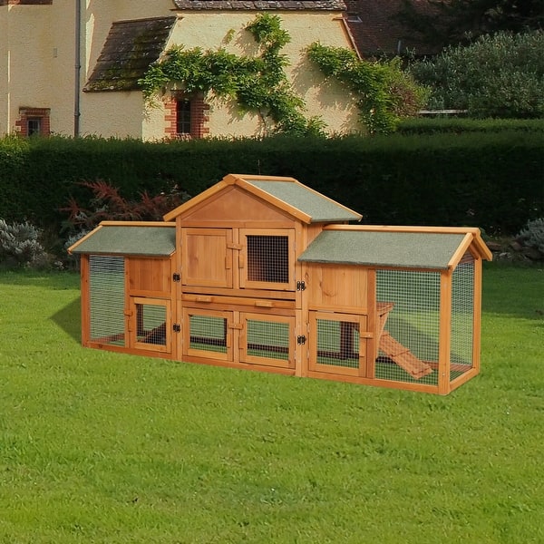 Extra Large Outdoor Rabbit Cage Pet Habitat with Mobile Tray 2Story