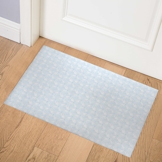 ZEN CIRCLES BLOCK PRINT LT BLUE Doormat By Kavka Designs - Bed Bath ...