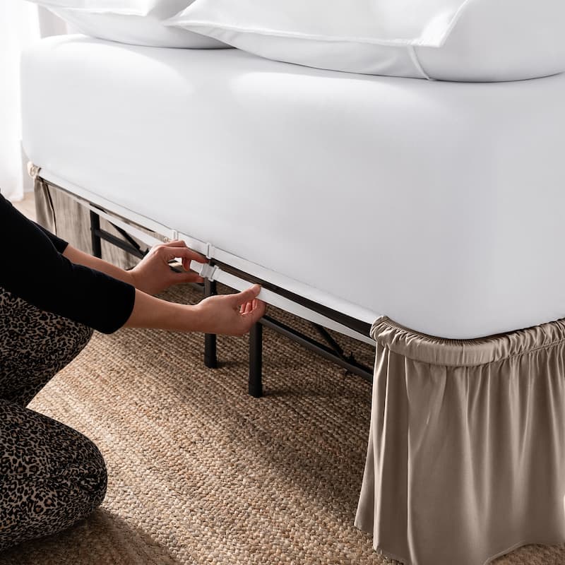 Bare Home Adjustable Wrap Around Bed Skirt