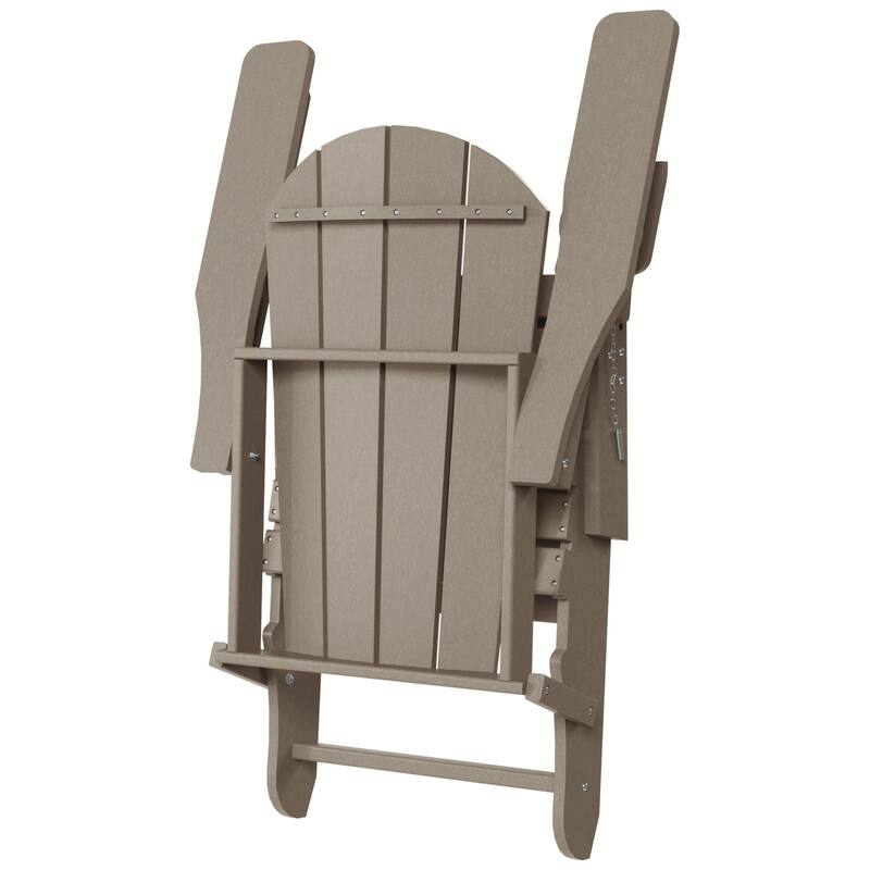 Laguna Outdoor Folding Adjustable Adirondack Chair with Hideaway Ottoman & Round Side Table