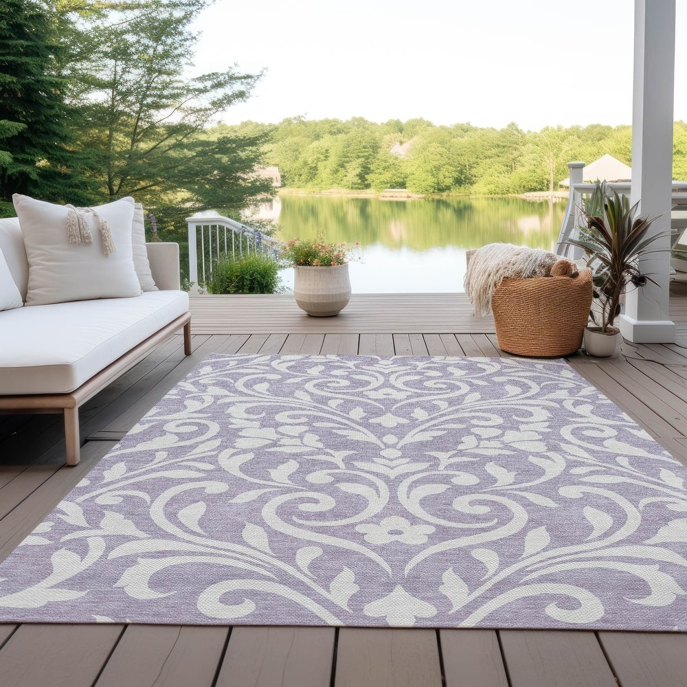 Machine Washable Indoor/ Outdoor Chantille Traditional Elegant Rug