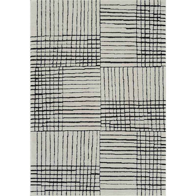 Distressed Abstract Modern Stain Resistant Woven Area Rug