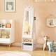 preview thumbnail 4 of 8, Gymax Swivel Kids Jewelry Cabinet w/ Lights Full-Length Mirror &