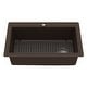 preview thumbnail 33 of 86, Karran Drop-In Quartz 33 in. 1-Hole Single Bowl Kitchen Sink Kit