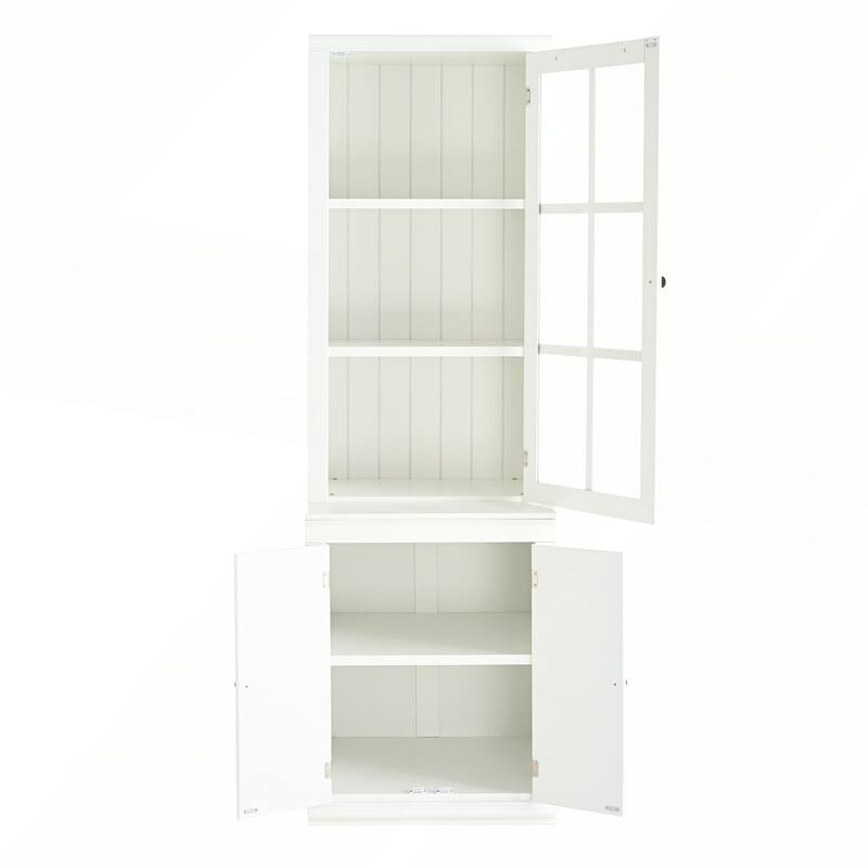 75.25in Tall Display Cabinet with Single Tempered Glass Door