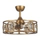 preview thumbnail 6 of 10, 22" Modern Crystal Caged Ceiling Fan Chandelier with Remote