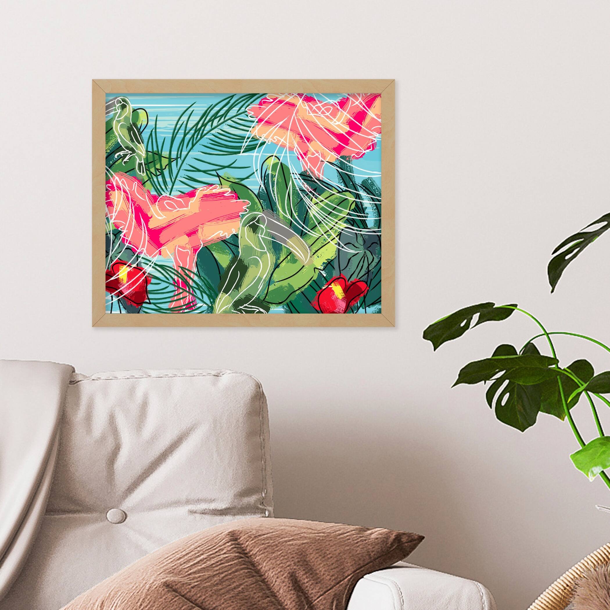 Nature Creative - Abstract Expressionism 14 - Framed Wall Art - Bed ...