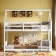 preview thumbnail 30 of 40, Wooden House-shaped Bunk Bed with Safety Guardrails, Twin over Twin