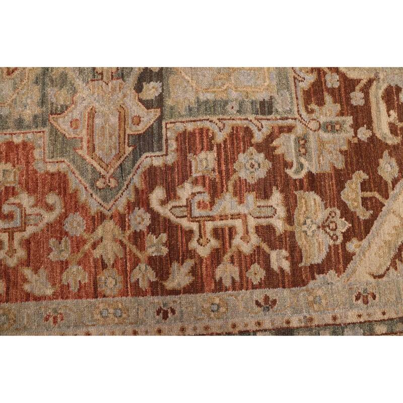 ECARPETGALLERY Hand-knotted Jamshidpour Dark Copper Wool Rug - 8'1 x 10'3