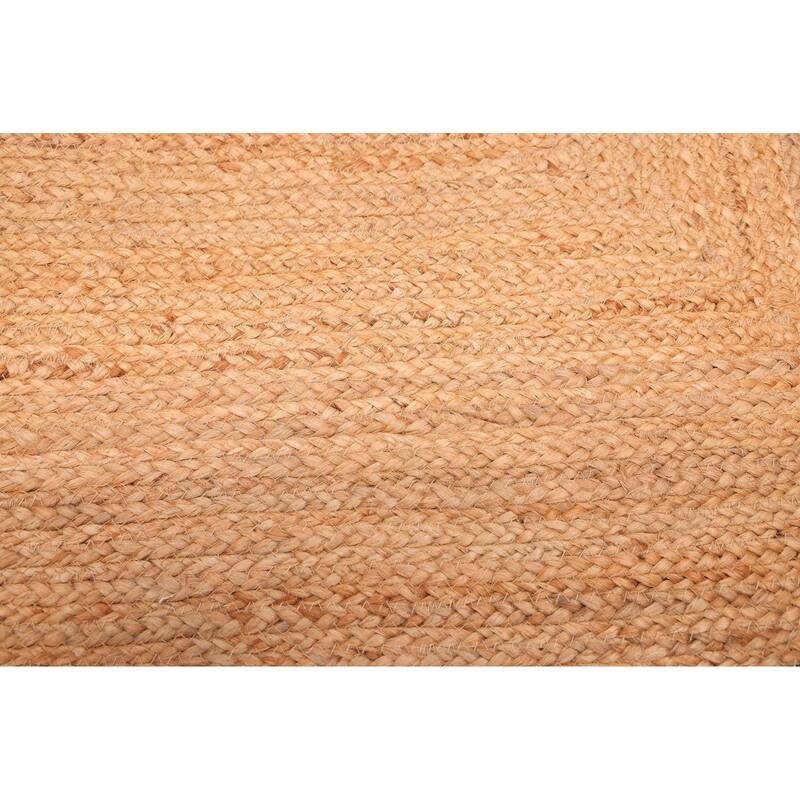 ECARPETGALLERY Braided Weave Palas Denizli Tan Jute Rug - 4'0 x 6'0