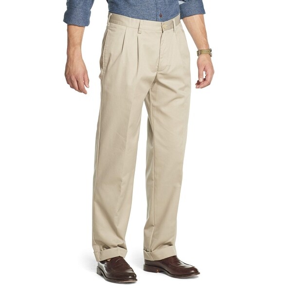 izod pleated cuffed pants