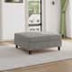 Large Corduroy Ottoman - Light Grey