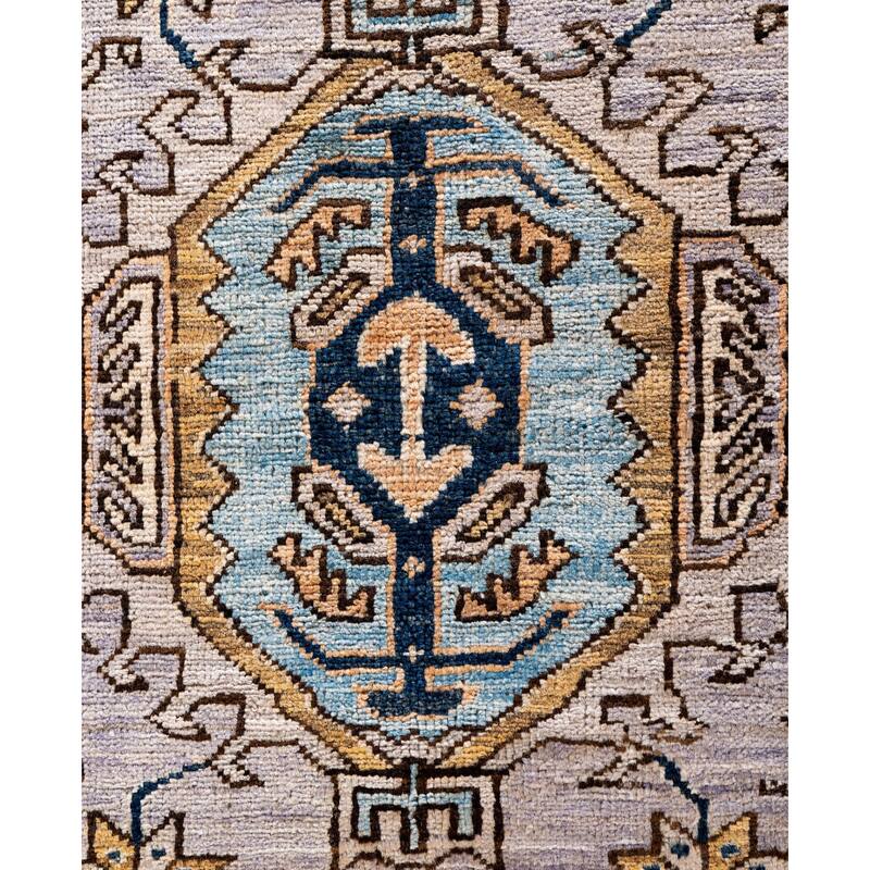 Serapi One-of-a-Kind Hand-Knotted Area Rug - Gray - 9' 0" x 11' 11"
