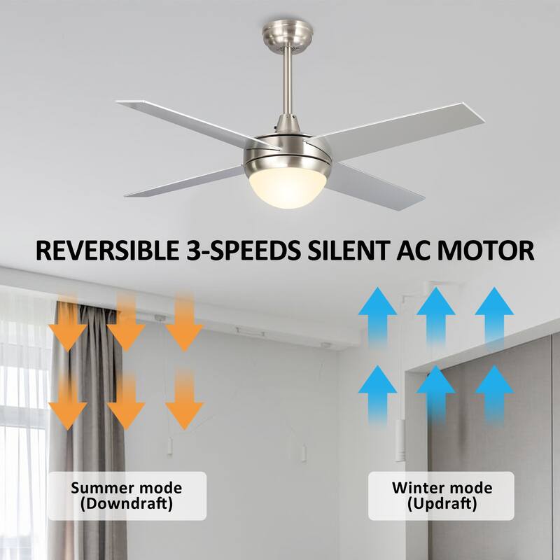 CARRO Norfolk 48" Indoor Smart Ceiling Fan with LED Light and Wall Control