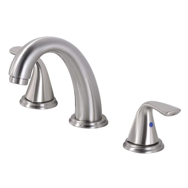 WOWOW Widespread Double Handle Bathroom Faucet - Brushed Nickel