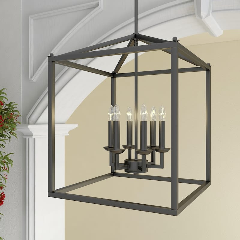 6 - Light Lantern Geometric Chandelier