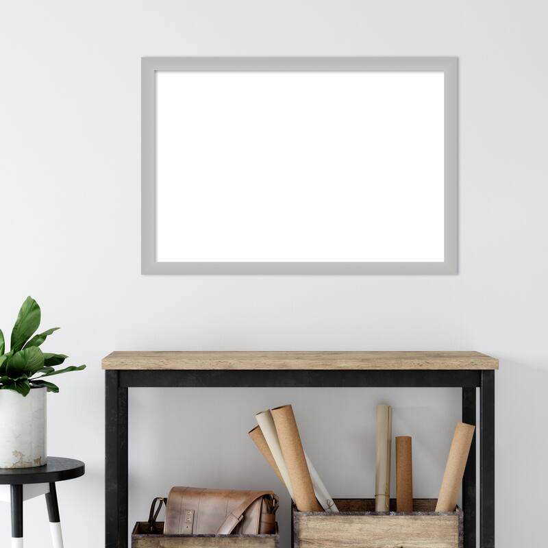Amanti Art Low Luster Silver Framed Dry Erase Magnetic Board