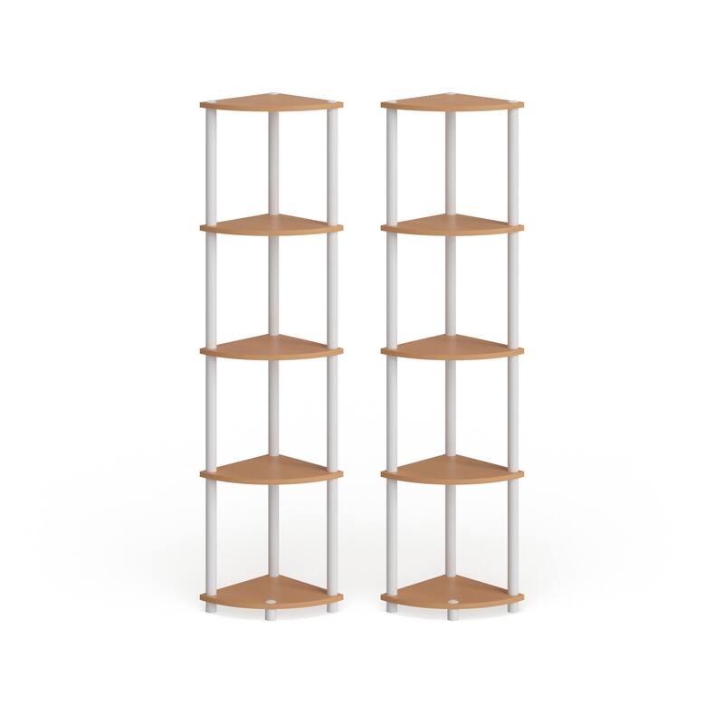 Porch & Den St. Marks 5-tier Corner Shelving Unit (Set of 2)