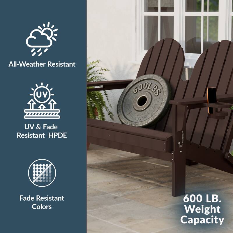 Hanniford Poly Adirondack 49 Inch Folding Bench